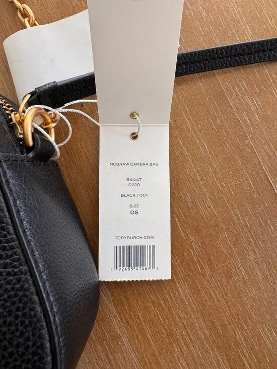 NWT Tory Burch McGraw Camera Bag Crossbody Bag Black - Picture 7 of 12